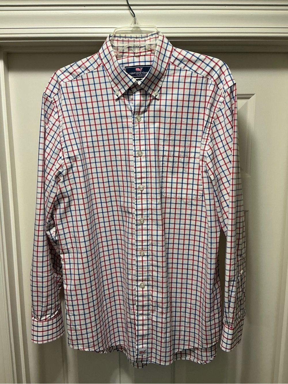 Vineyard Vines Men’s L Slim Fit Murray Shirt Windowpane Pattern